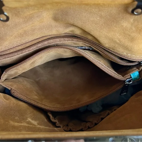 Patricia Nash Laureana Leather Kiss-lock Hand/Crossbody Bag With Chain P823311 - Picture 12 of 16